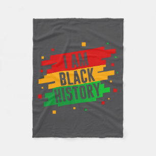 Ik ben Zwarte Geschiedenis Maand Afro-Amerikaanse Fleece Deken