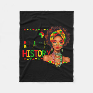 Ik ben Zwarte Geschiedenis Maand Afro-Amerikaanse  Fleece Deken