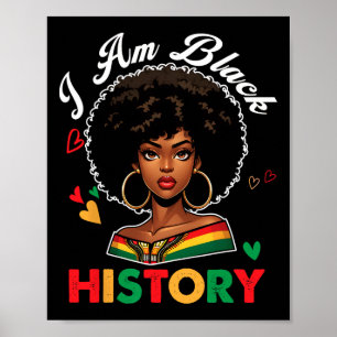 Ik ben Zwarte Geschiedenis Maand Afro-Amerikaanse Poster