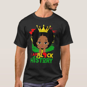 Ik ben Zwarte Geschiedenis Maand Kinder meisjes Ko T-shirt