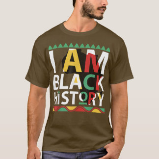 Ik ben Zwarte Geschiedenis Maand Melanin in Afrika T-shirt