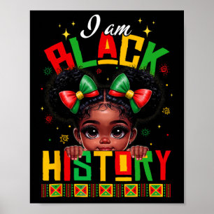 Ik ben zwarte geschiedenis maand Shirten voor kind Poster