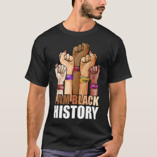 Ik ben Zwarte Geschiedenis Maand Toename Hand-Afri T-shirt