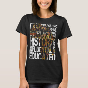 Ik ben Zwarte Geschiedenis Maand Zwarte Pride Afri T-shirt