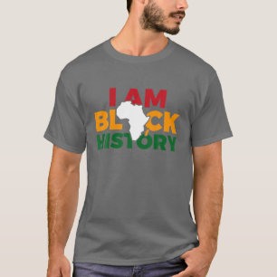 Ik ben zwarte geschiedenis Mannen Vrouwen jongens T-shirt