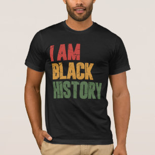 Ik ben zwarte geschiedenis t-shirt