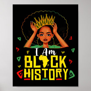 Ik Ben Zwarte Geschiedenis Vrouwen Meisje Black Hi Poster
