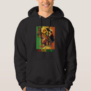 IK BEN ZWARTE GESCHIEDENIS Vrouwen Meisjes Zwarte Hoodie