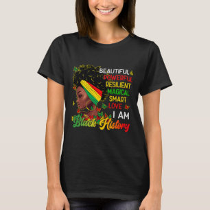 Ik ben Zwarte Geschiedenis Vrouwen Zwarte Geschied T-shirt