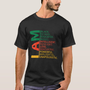Ik ben zwarte vrouw, opgeleid uit de zwarte geschi t-shirt
