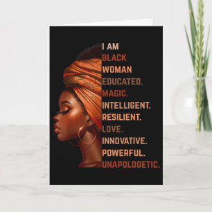 Ik Ben Zwarte Vrouw Opgeleide Magie Intelligente M Kaart