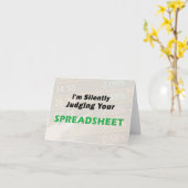 Ik beoordeel in stilte uw spreadsheet, accountant kaart (Gele Bloem)