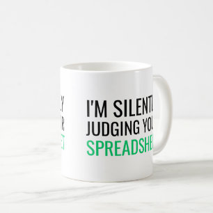 Ik beoordeel je spreadsheet in stilte koffiemok