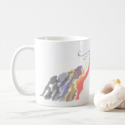 Ik bereik 4 U vleugels Koffiemok (Met donut)