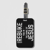 Ik berisp u in de naam van Jezus Bagagelabel (Voorkant (verticaal))