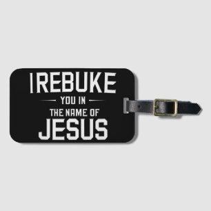 Ik berisp u in de naam van Jezus Bagagelabel