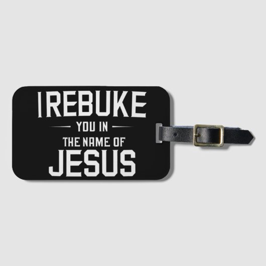 Ik berisp u in de naam van Jezus Bagagelabel (Voorkant (horizontaal))