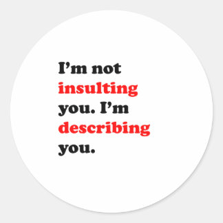 Ik beschrijf je ronde sticker