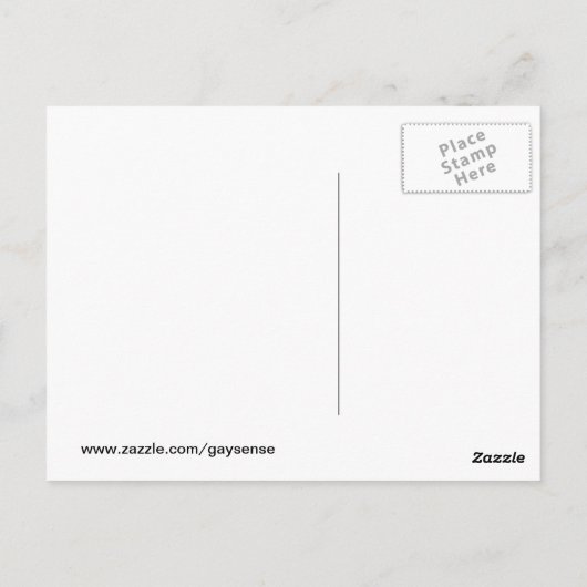 "Ik besloot om Gay te zijn..." BRIEFKAART - (Achterkant)