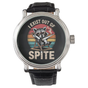 Ik Besta Uit Wrok Grappige Wasbeer Vintage Horloge