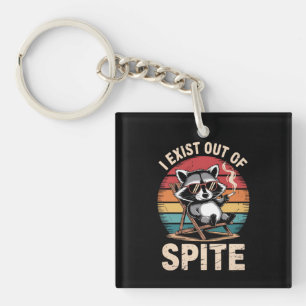 Ik Besta Uit Wrok Grappige Wasbeer Vintage Sleutelhanger