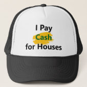 Ik betaal contant voor huizen trucker pet (Voorkant)