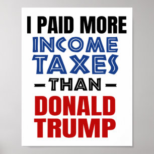 Ik Betaalde Meer Belastingen Dan Donald Trump  Poster