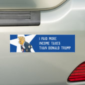 Ik betaalde meer inkomstenbelasting dan Donald Tru Bumpersticker (Op auto)