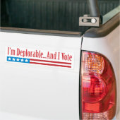 Ik betreur het... en ik stem Bumpersticker (Op Truck)