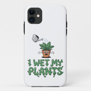 Ik bevochtig mijn Planten - Grappig tuinontwerp iPhone 11 Hoesje