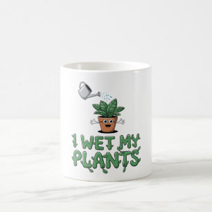 Ik bevochtig mijn Planten - Grappig tuinontwerp Koffiemok