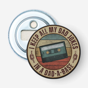 Ik bewaar al mijn vadergrappen in een vaderdatabas button flesopener