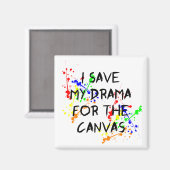 Ik bewaar mijn drama voor het doek magneet (Voorkant / Achterkant)