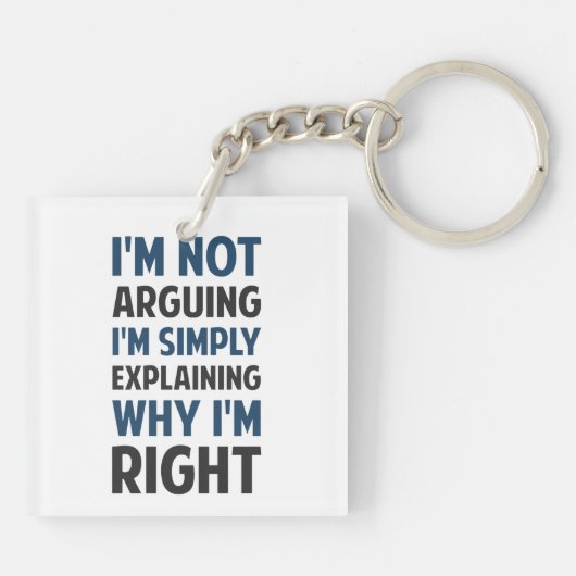 Ik beweer niet dat ik het uitleg. sleutelhanger (Achterkant)