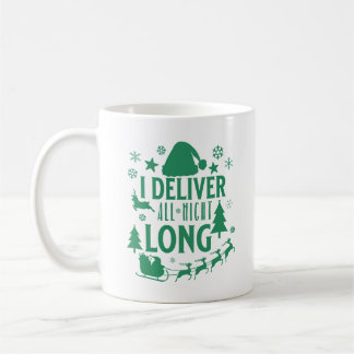 Ik bezorg de hele nacht lang Naughty Santa Funny X Koffiemok