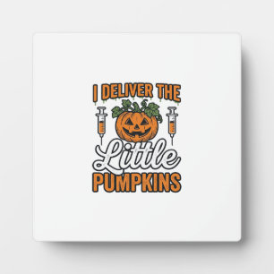 Ik bezorg de kleine pompoenen Halloween-verpleegst Fotoplaat