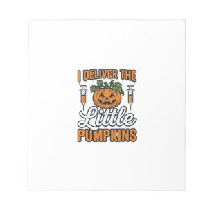 Ik Bezorg De Kleine Pompoenen Halloween Verpleegst Notitieblok
