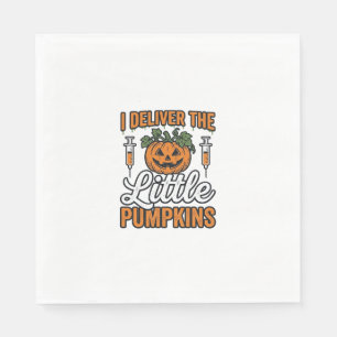 Ik bezorg de kleine pompoenen Halloween-verpleegst Servet