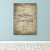 "Ik bid omdat..." Canvas Afdruk (Insitu (Houten vloer))