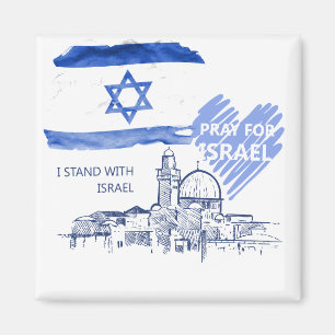 Ik bid voor Israël. Ik sta achter Israël. Wereldvr Magneet