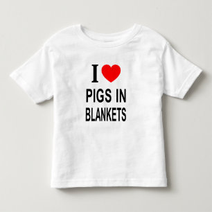 Ik ❤️ BIGGETJES IN DEKEN Ik HOU VAN BIGGETJES IN D Kinder Shirts