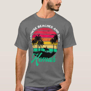 Ik blader door stranden en Surf Kemah Surfing Texa T-shirt