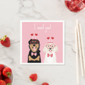 Ik blaf je Valentijnshond Rottweiler Maltipoo Pupp Servet (Insitu)