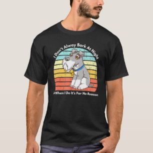 Ik blaf niet altijd 's nachts grappige miniatuur S T-shirt