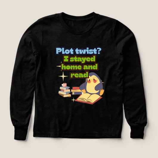 Ik bleef thuis en las Penguin Pullover Cozy Bookis (Voorkant)