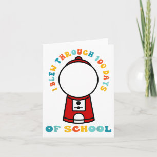 Ik blies door 100 dagen gumbalmachine op school kaart