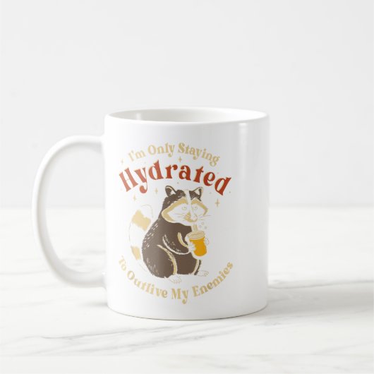 Ik blijf alleen gehydrateerd om mijn vijanden te o koffiemok (Links)