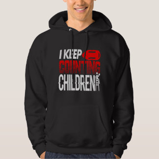 Ik blijf kinderen tellen Kinder kamp of zwembad aa Hoodie