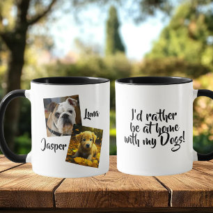 Ik blijf liever thuis met mijn honden   mok