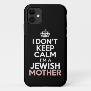 Ik blijf niet kalm, ik ben een joodse moeder Hanuk iPhone 11 Hoesje